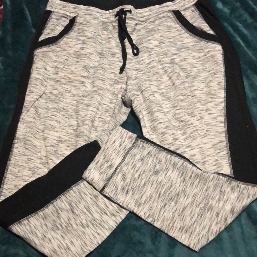 Black and grey sweat pants